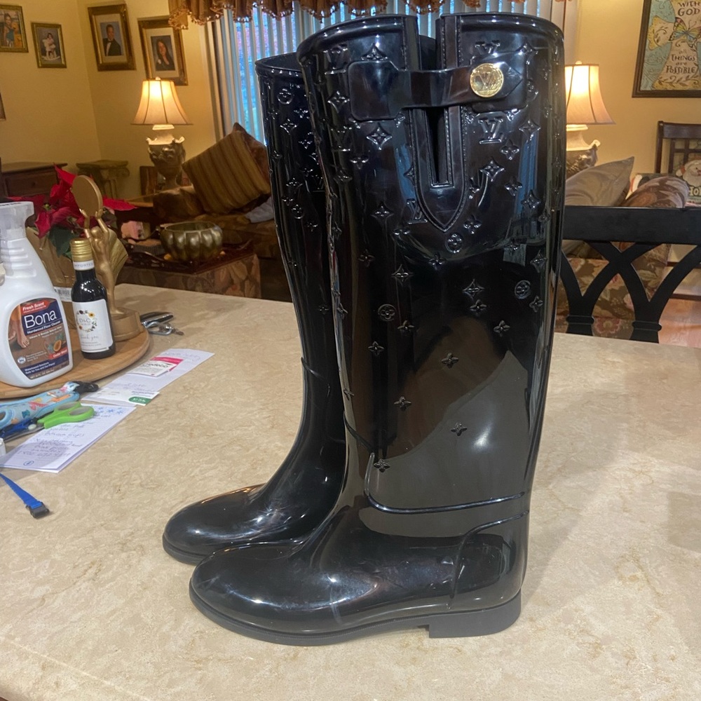 Louis Vuitton rain boots monogram